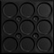 Ceilume Roman Circle 2ft x 2ft Black Ceiling Tile V1-ROMNCR-22BKO - alternate 1